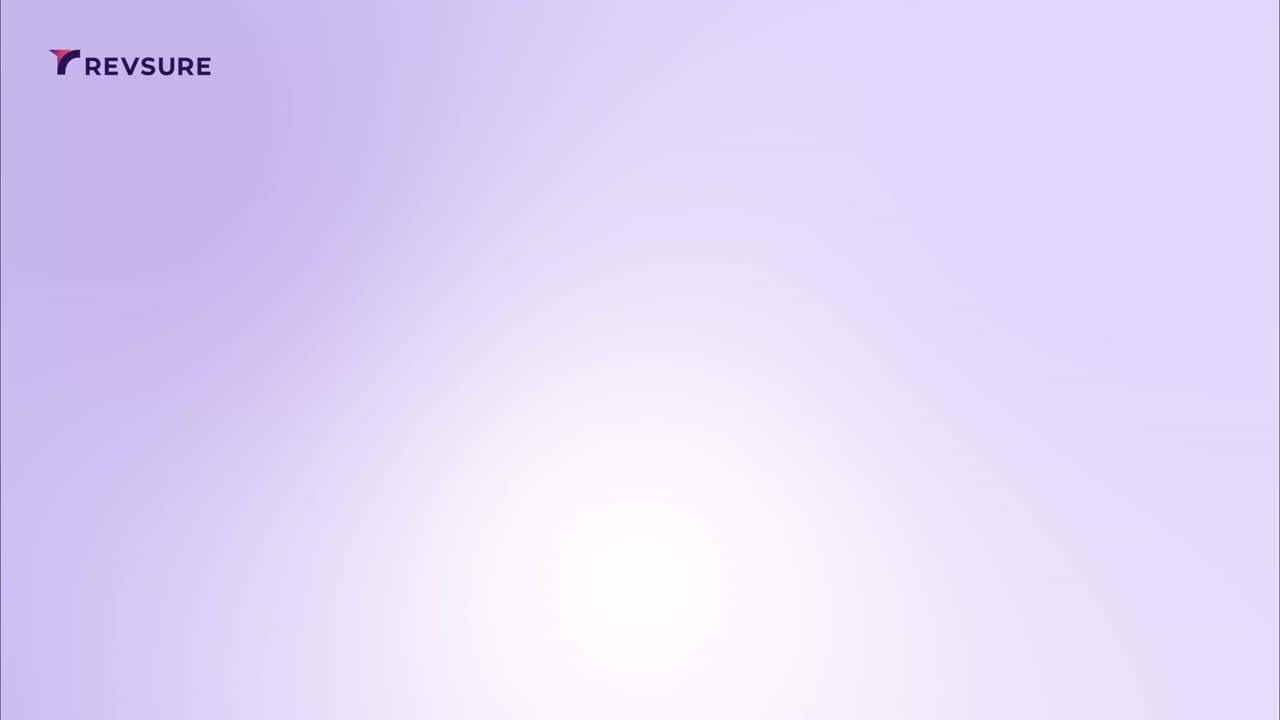 RevSure video cover with the RevSure mark over a soft lavender gradient.